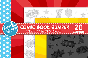 Comic Book Digital Scrapbook Paper