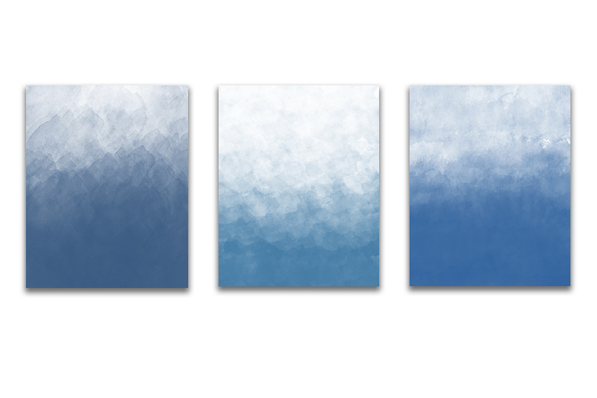 Blue ombre watercolor, a Texture Graphic by GraphicRain (Photo 3 of 7)