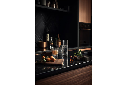 Minimalistic bar setup with some, a Food & Drink Photo by serkum