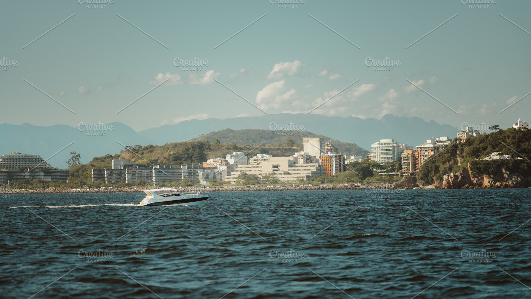 Speedboat Cruising by City Coast, a Sports & Recreation Photo by SkyNext