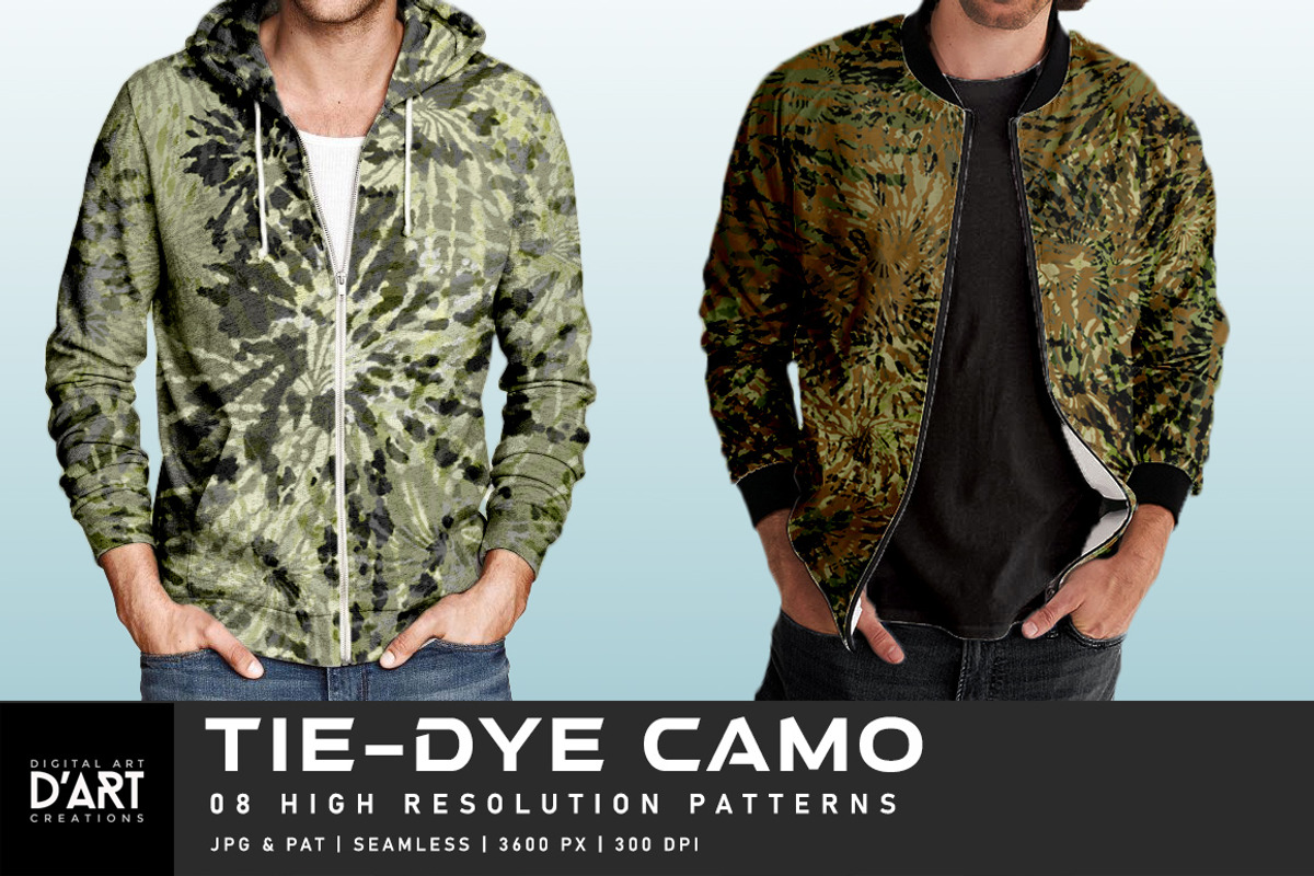 Tie-Dye Camo, a Pattern Graphic by Digital Art Creations (Photo 4 of 7)