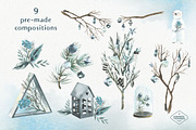 Polar Bear Christmas Watercolor set, an Animal Illustration by STUDIO CABINET (Thumbnail 5 of 7)