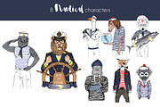 Nautical Anthropomorphic characters, an Animal Illustration by @olga.angelloz (Thumbnail 2 of 3)