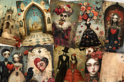 SURREAL VALENTINE JUNK JOURNAL KIT, a Seasonal Illustration by Daring Digies (Thumbnail 2 of 7)