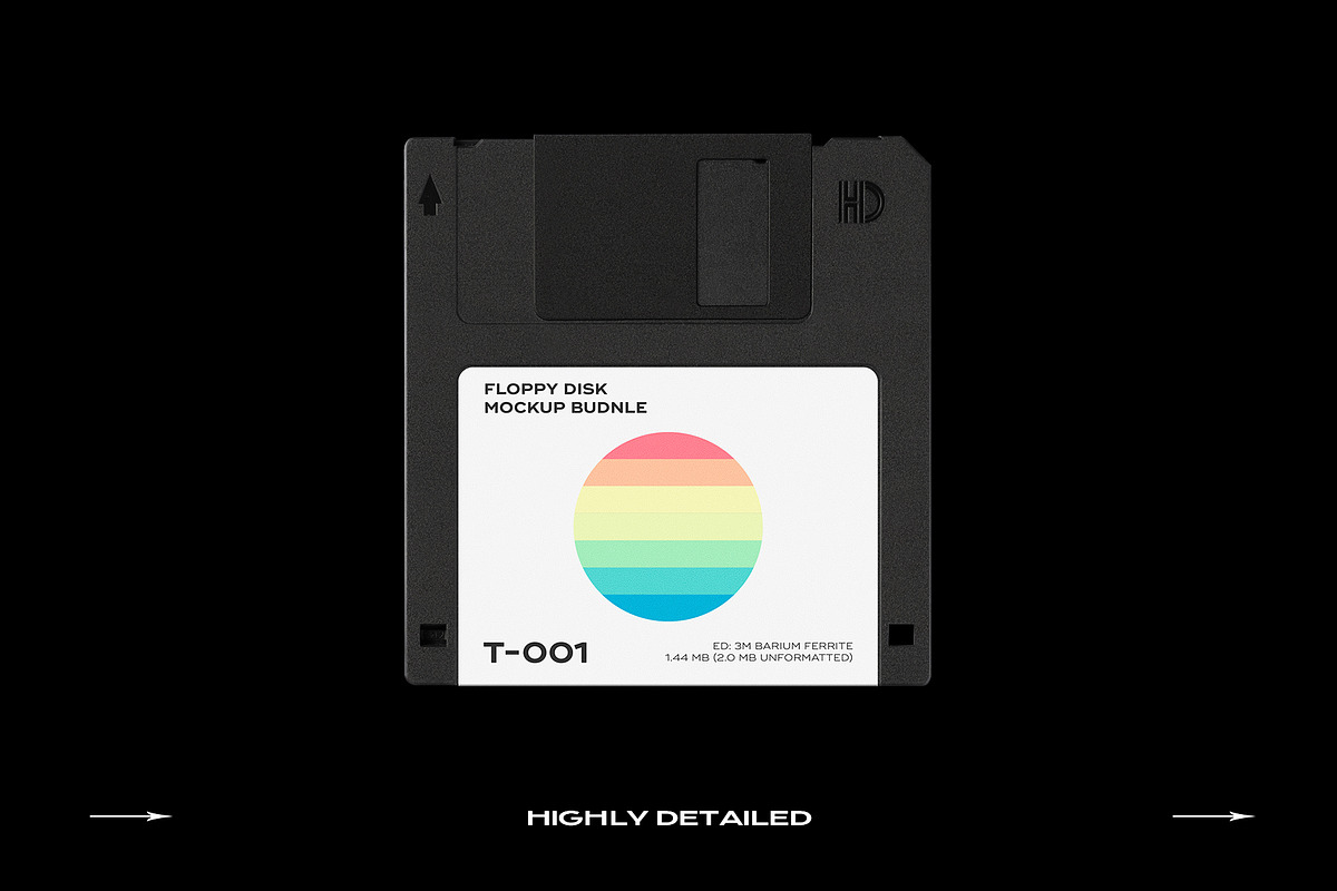 Floppy Disk Mockup Template Bundle, a Product Mockup by PrintPixel (Photo 20 of 28)
