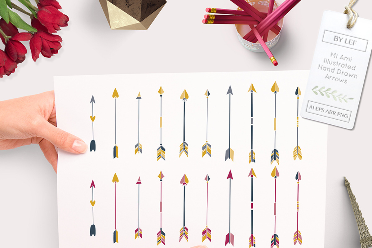 Photoshop Brushes and Vector Arrows, an Object Graphic by By Lef