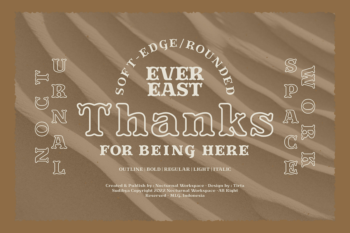 Evereast Serif Rounded, a Serif Font by Nocturnal Workspace (Photo 9 of 9)