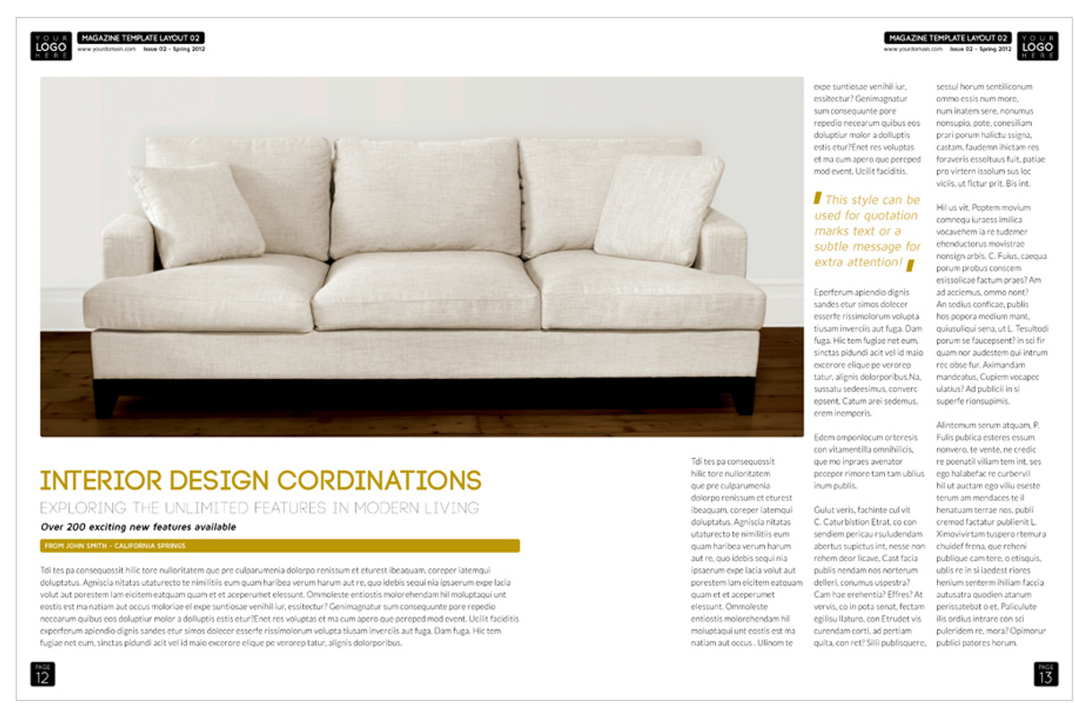 Magazine Template InDesign 02, a Magazine Template by Love Graphic Design (Photo 15 of 36)