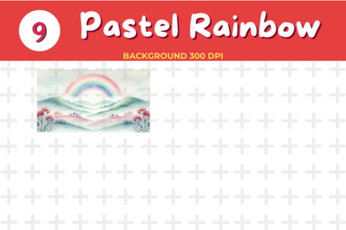 Watercolor Pastel Rainbow Background, a Seasonal Illustration by John_Walker (Photo 4 of 4)