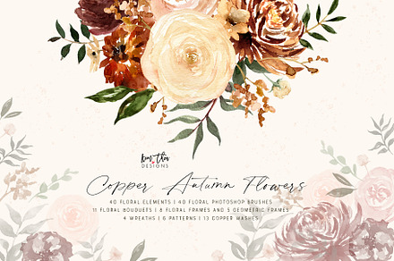 Copper Autumn Flowers