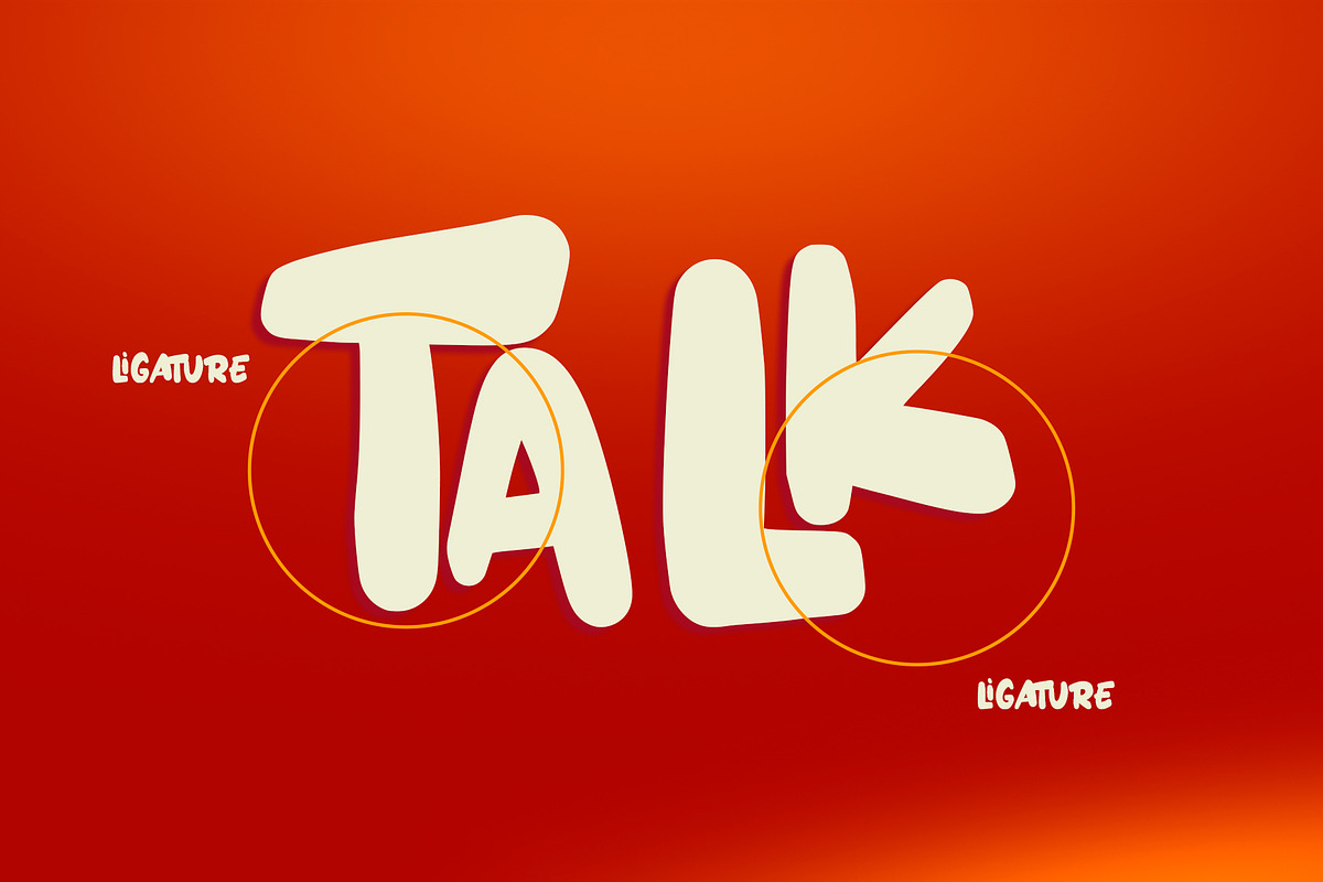 Tacoliga – Bold Playful Display Font, a Handwritten Font by Letterara (Photo 10 of 15)