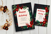 EPS X-mas invitation & greeting card, an Invitation Template by holaholga (Thumbnail 1 of 2)