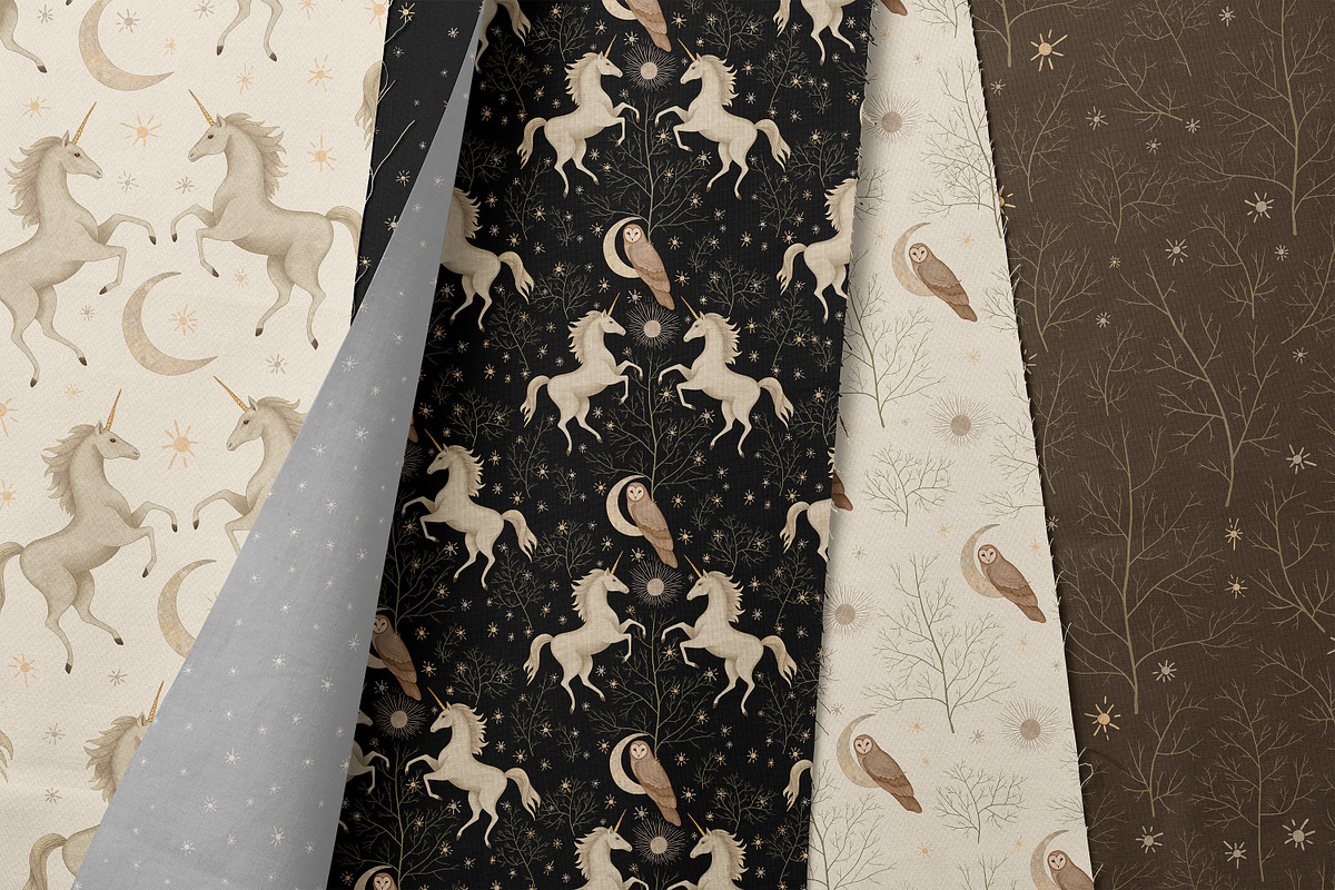 Unicorn Tales Fantasy Patterns, a Pattern Graphic by Ette Design (Photo 9 of 12)