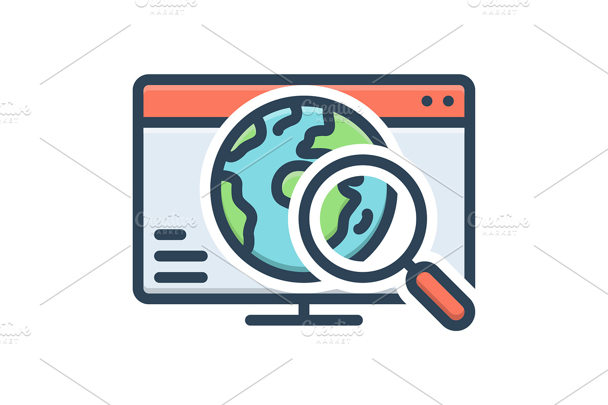 Discovery search color icon, a Duotone Icon by Creative priyanka