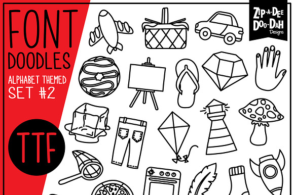 Alphabet Doodle Font 2 preview 4