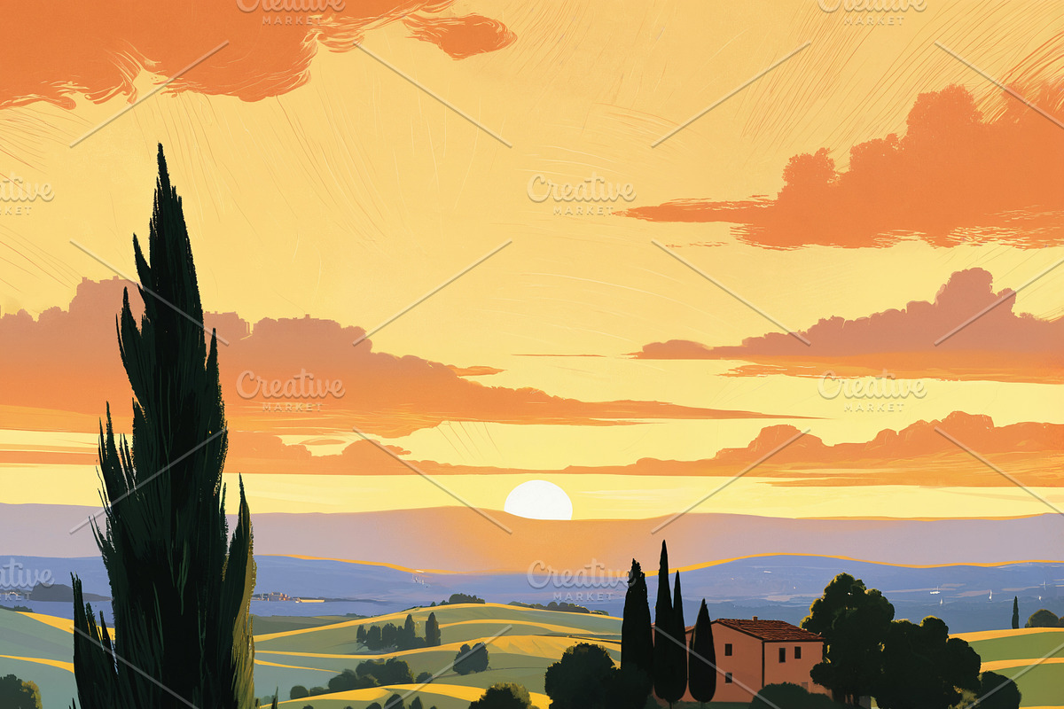 36 Italy-Themed Illustrations, a Background Graphic by h.utomo (Photo 13 of 36)