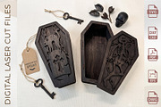 Halloween Coffin Box Bundle, an Object Graphic by WoodoraCut (Thumbnail 9 of 10)
