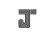 Retro T and J Monogram Logo Design, a Branding & Logo Template by Salman Shop (Thumbnail 4 of 4)