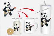 Guitar Panda Clipart, a Graphic by Artnoy (Thumbnail 4 of 5)