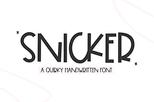 Snicker - A Bold Handwritten Font