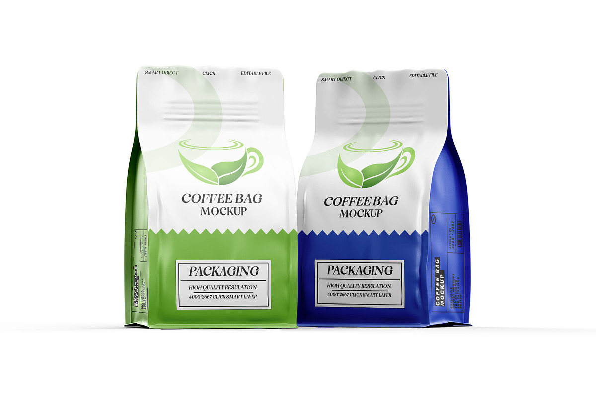 Coffee And Tea Bag Packaging Mockup, a Packaging Mockup by pixelmock (Photo 11 of 17)