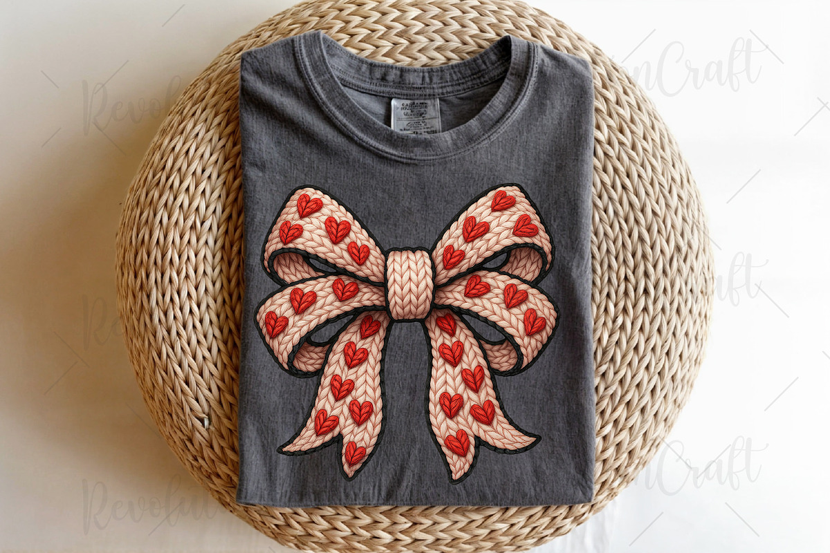Yarn Crochet Coquette Valentine Bow, an Illustration by OK Design (Photo 4 of 6)