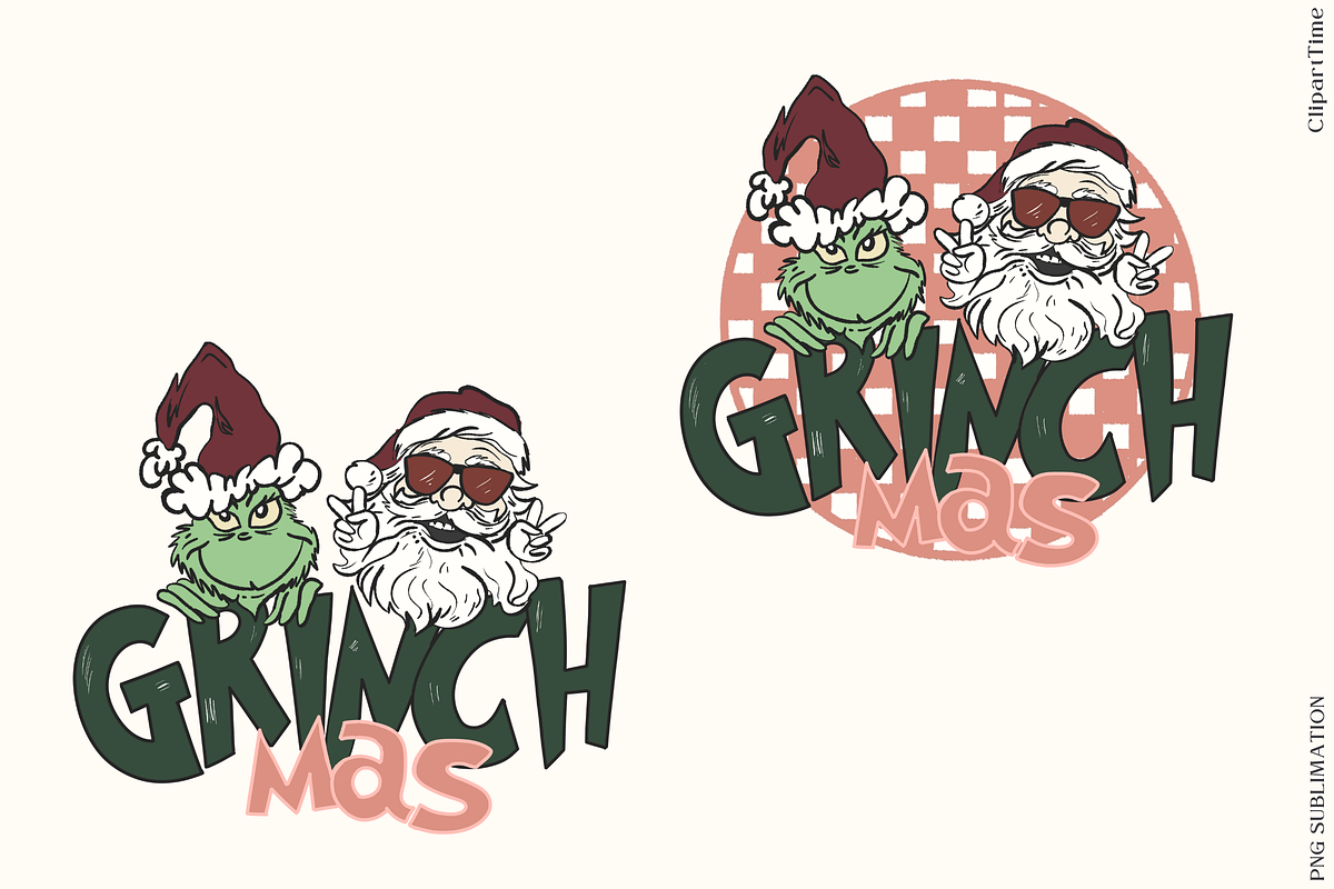 Merry Grinchmas Sublimation Bundle, a Decorative Illustration by ClipArtTime (Photo 7 of 10)