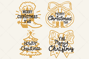 Cowboy Christmas SVG Bundle Western