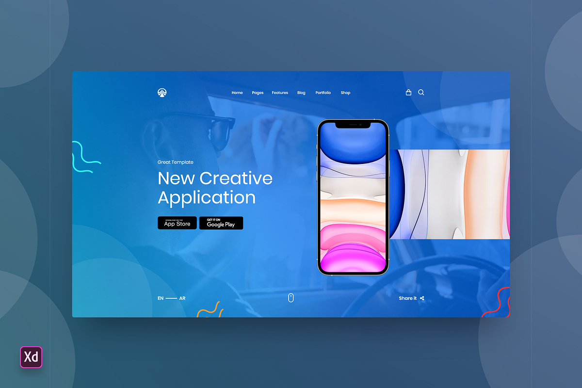 Hero Header Landing Page Template, a Landing Page Template by ExplicitConcepts