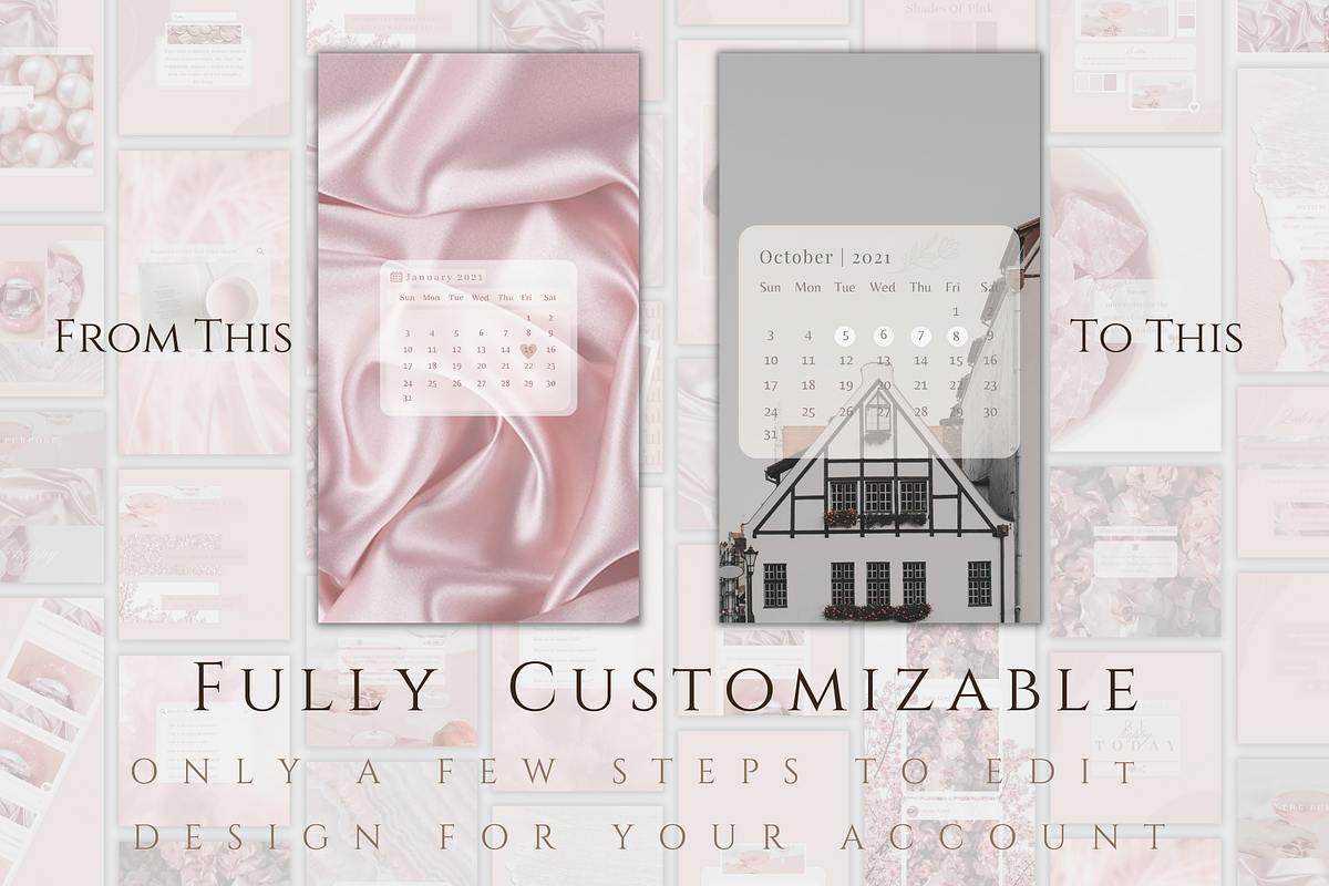 Pink Instagram Social Media Templates