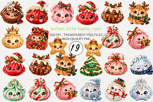 Christmas Glitter Dumpling Clipart