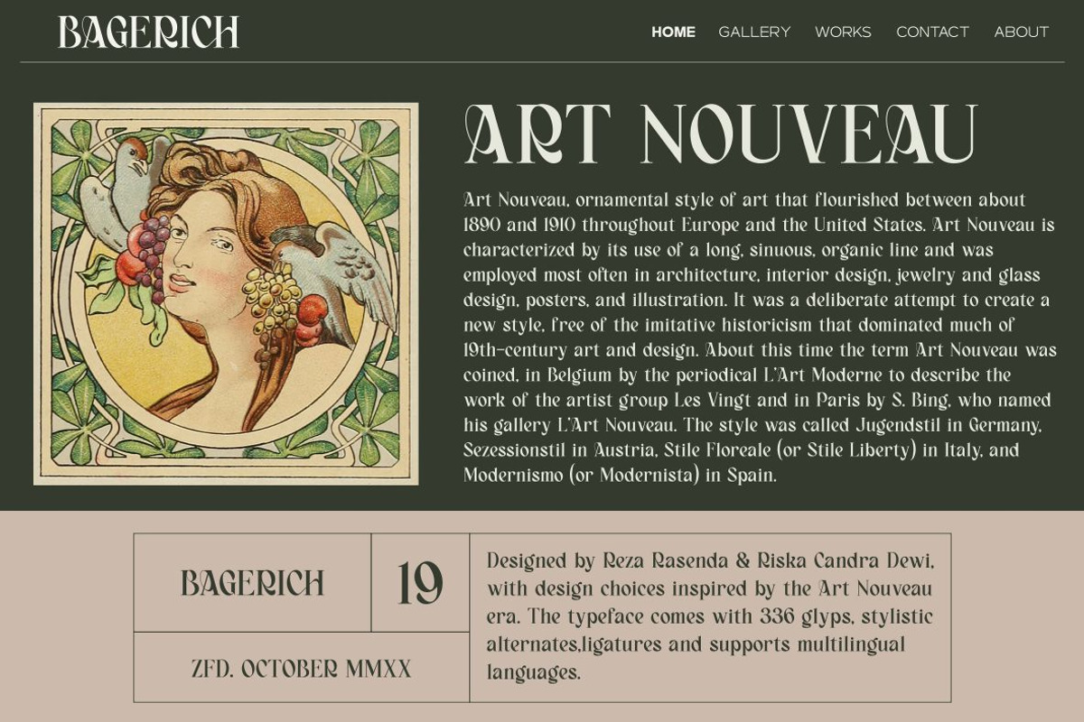 BAGERICH FONT, a Sans Serif Font by Bagerich Type Foundry (Photo 6 of 7)