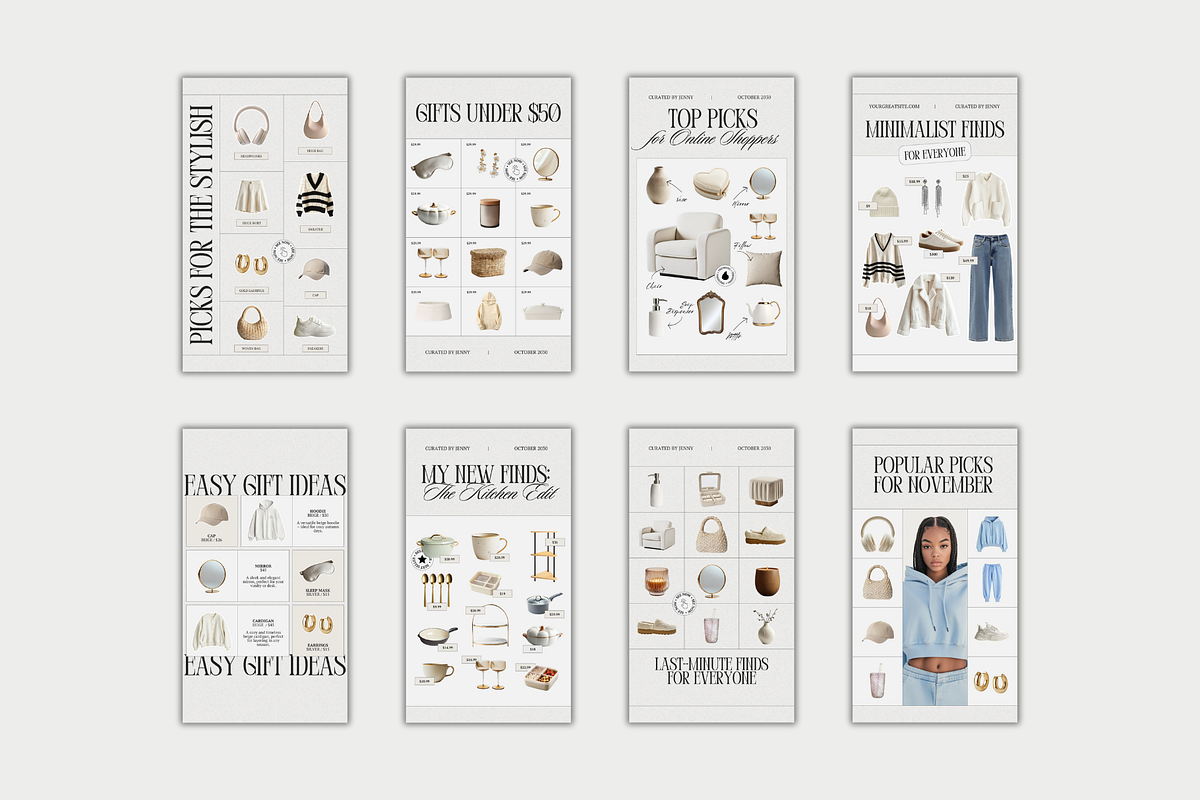 LTK Fashion Canva Story Templates, a Social Media Template by Xenié Creative (Photo 6 of 9)