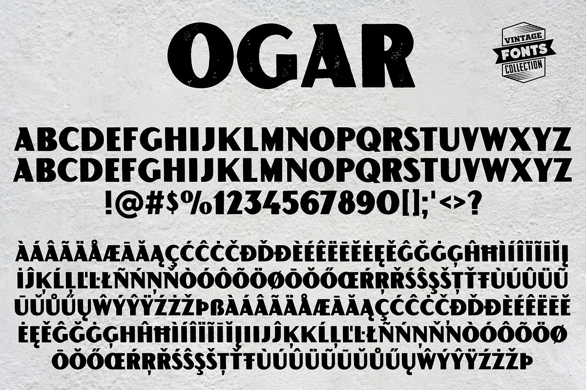 Ogar - 2 vintage fonts preview 5