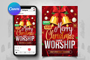 Christmas Service Church Flyers, a Design Template by Design Up (Thumbnail 1 of 4)