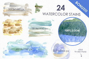 Lavender WATERCOLOR Clipart Set