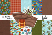 Lake Patterns, a Pattern Graphic by GlamArtZhanna (Thumbnail 3 of 3)