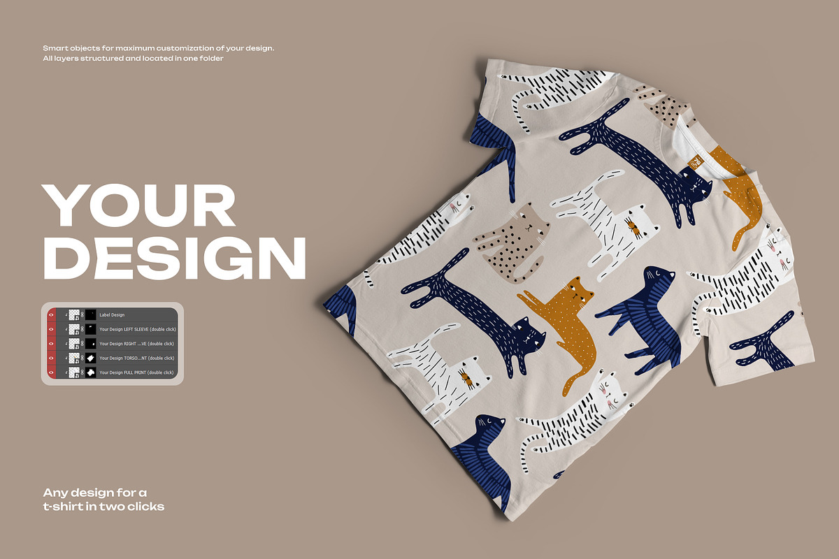8 Mockups of a Children's T-shirt, a Shirt Mockup by Grow Design Craft Studio (Photo 4 of 8)