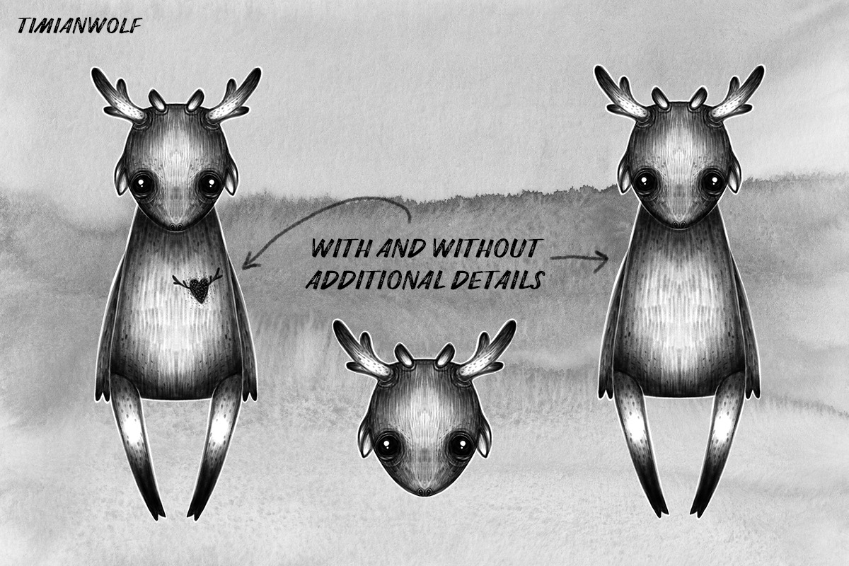 Cute forest friends - 35 PNG set, an Animal Illustration by timianwolf (Photo 3 of 10)