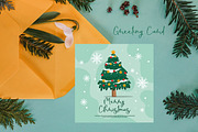 6 Pine Tree Christmas Greeting Card, a Business Card Template by jongcreative (Thumbnail 4 of 6)