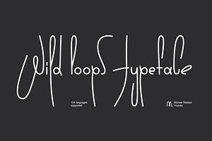 Wild Loops font, a Script Font by Michael Rafailyk