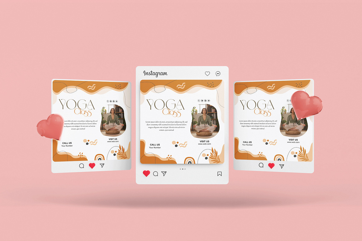 Editable Yoga Flyer Design Template, a Flyer Template by YUDesignStore (Photo 3 of 6)