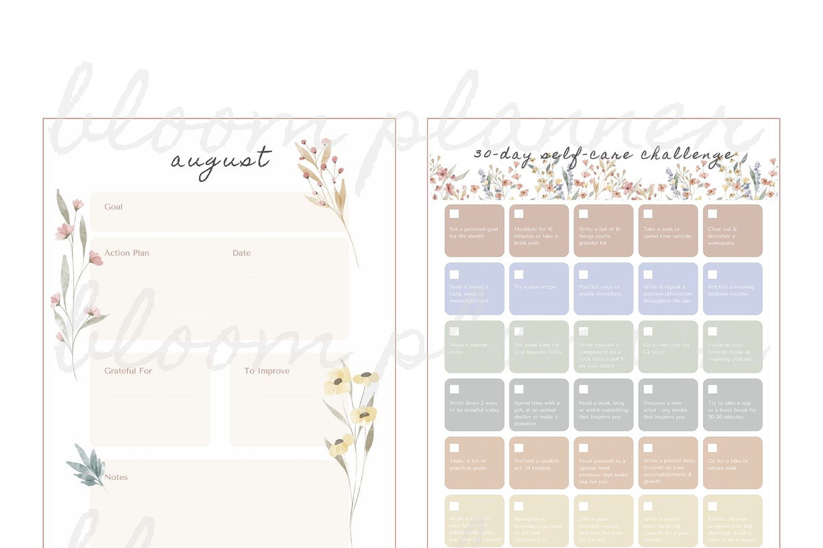 Digital Planner - Undated Planner, an Illustration by Sweet As April (Photo 8 of 10)