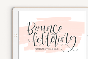 Bounce Lettering Procreate Brush