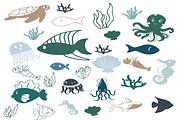 Ocean Under Sea Life SVG Bundle, an Object Graphic by Digi_Design_World (Thumbnail 4 of 4)