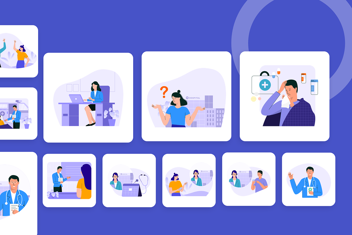 Healthcare Illustration Bundle, a Templates & Theme by Graphicdunk (Photo 4 of 6)
