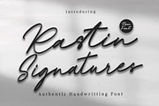 Rastin Signatures font, a Script Font by Madjack.font (Thumbnail 1 of 7)