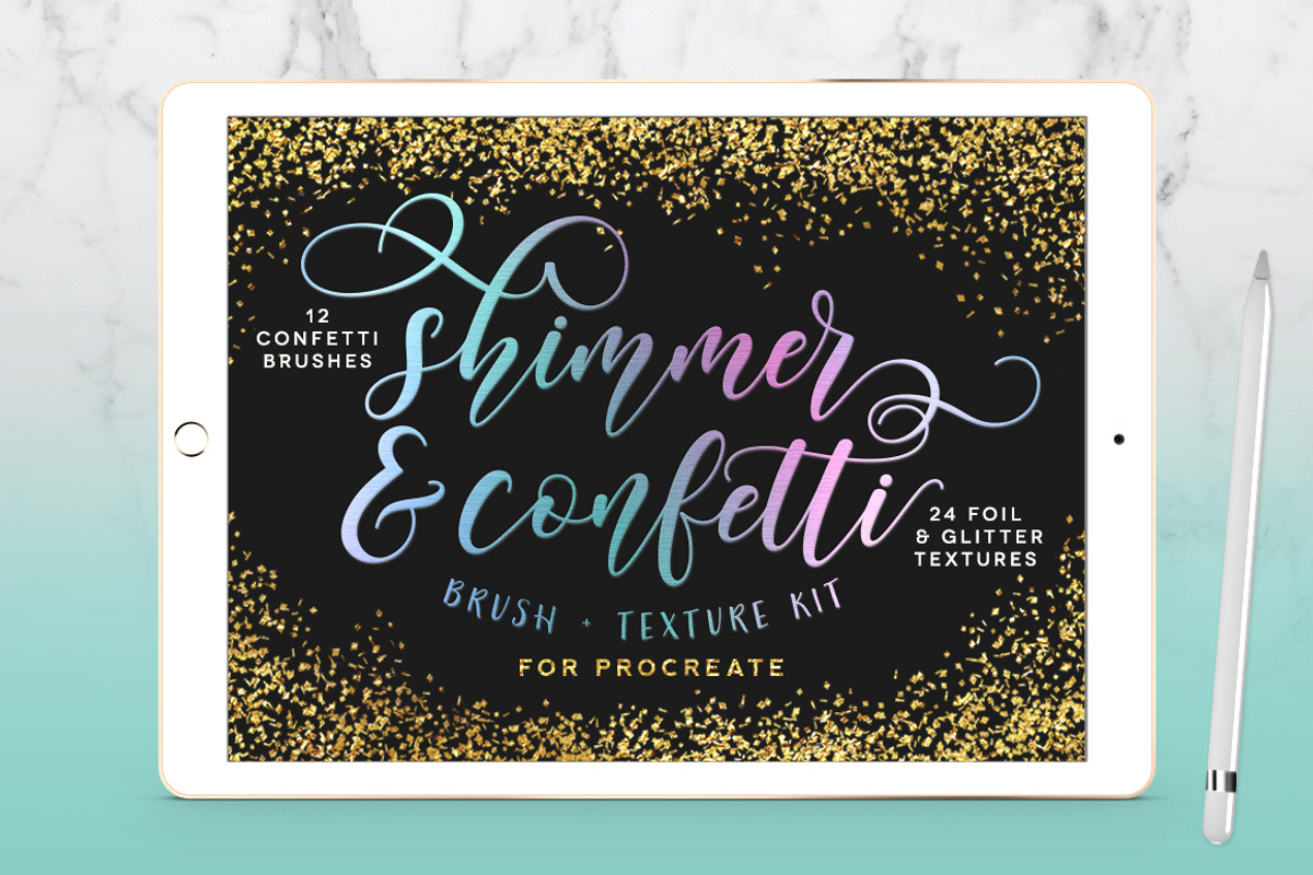 Procreate Brushes & Foil Textures, a Brush Add-On by Summit Avenue (Photo 1 of 7)
