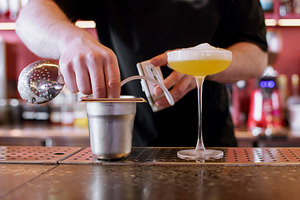 Foaming cocktail pub service bartender hand device, a Person Photo by Photo Drive Studio