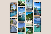 350 Beach Travel Canva Reels Videos, a Social Media Template by Design By Hira (Thumbnail 5 of 9)